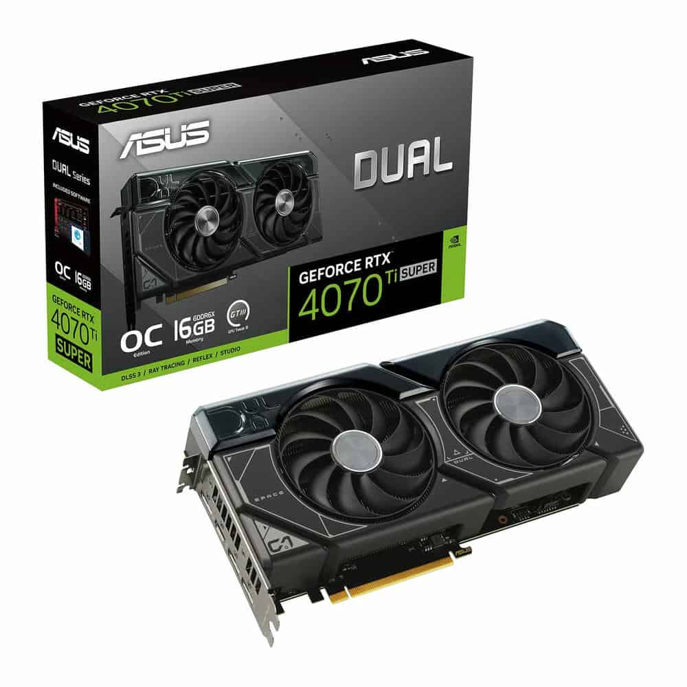 ASUS NVIDIA GeForce RTX 4070 Ti SUPER 16GB DUAL OC Ada Lovelace Graphics Card